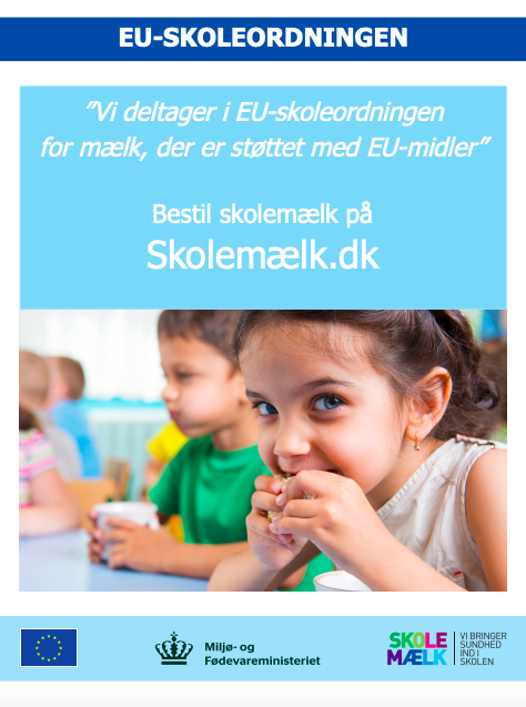 EU giver støtte til skolemælk. Se EU-plakaten her 
